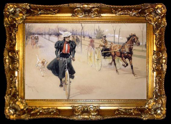 framed  Thure de Thulstrup Depicts the Latest modes of Transportaion, ta009-2